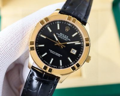 Rolex Datejust 9015 Movement 40mm 316L Steel 48h Calfskin Leather Band Watch